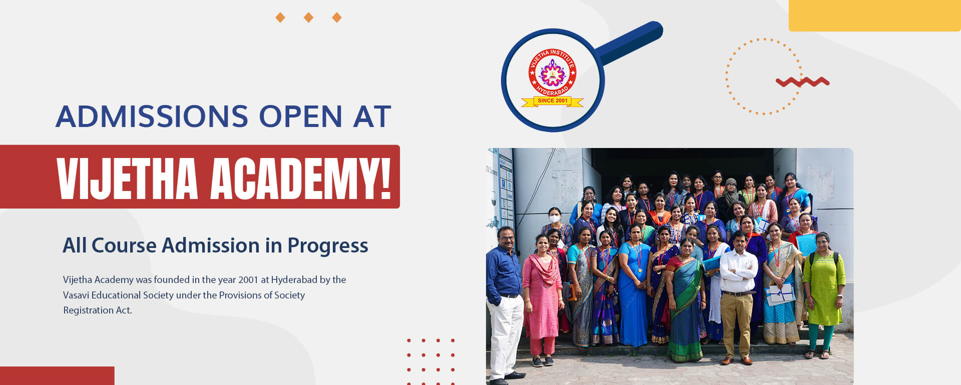 All courses admission open 2025 Vijetha Academy