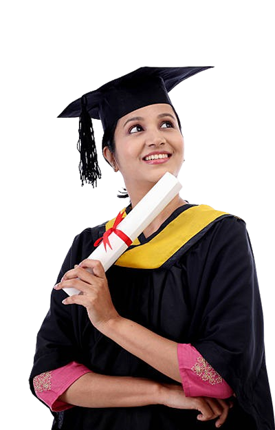 graduated girl with degree